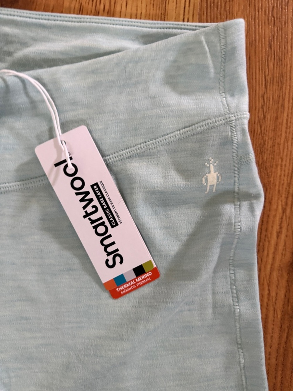Smartwool Mint Green Merino Wool Leggings - Picture 2 of 4